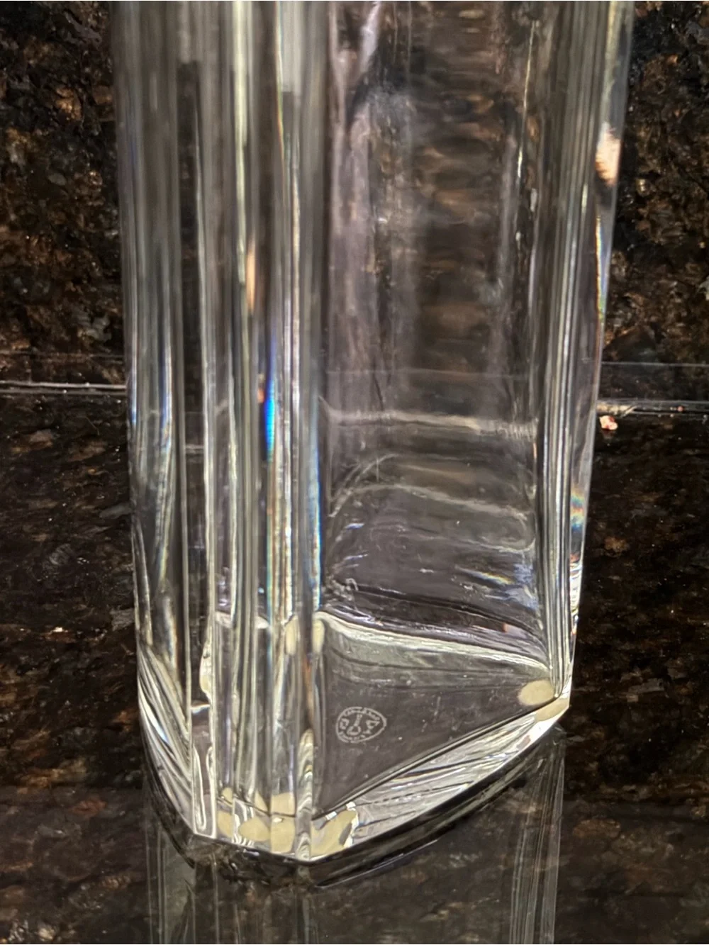 Baccarat 9.75” Crystal Triangular Vase | Made in France